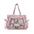 thumbnail image 1 of Bolso de hombro con lazo Y2K para mujer, bolso Ita de gran capacidad, bolso de mano de tendencia de estilo coreano de nailon, bolso de mano Kawaii para mujer, 1 of 5
