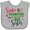 AC-Heather Grey, variant on Inktastic Santa is Promoting Me to Big Sister Girls Baby Bib