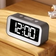 thumbnail image 1 of Reloj despertador con luz nocturna digital LED, reloj electrónico luminoso de escritorio (gris) Wdftyju Para estrenar, 1 of 3