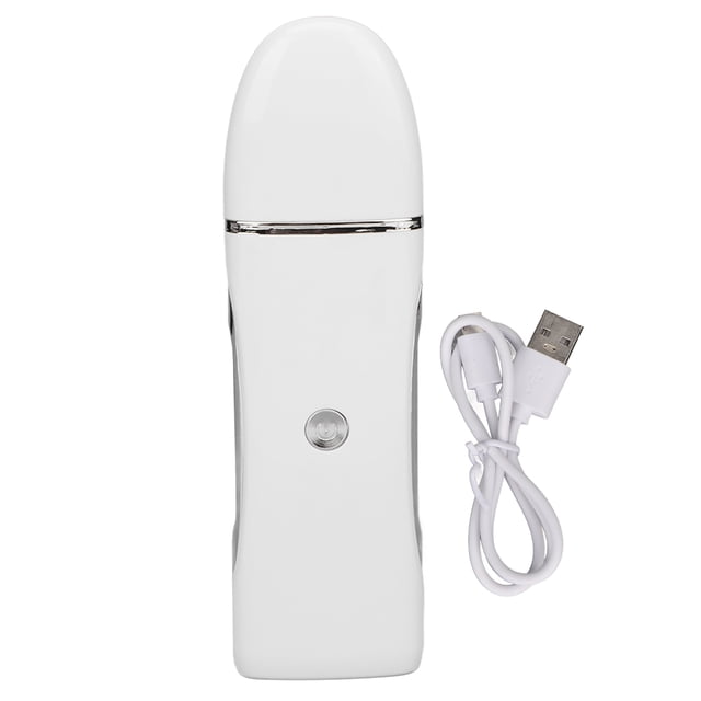 Limpiador de poros y puntos negros, exfoliante facial, recargable por USB, espátula blanca