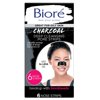 6 Count, Biore Charcoal Deep Cleansing Pore Strips, Normal to Oily Skin