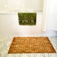 thumbnail image 5 of Natural Bamboo Bath Mat With Bamboo Hand Towel, Non-Slip Large 16" x 27" Shower Mat, 5 of 6