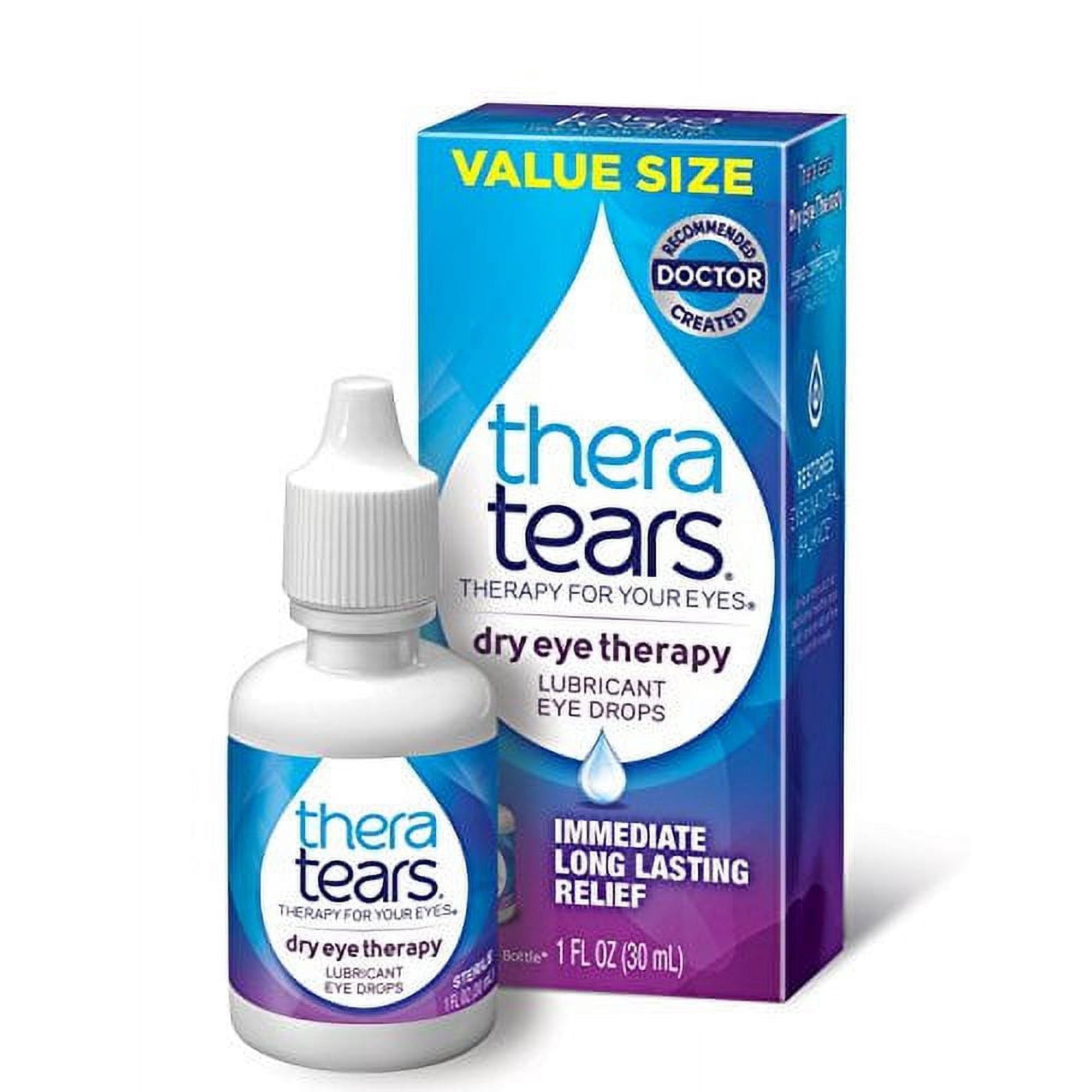 TheraTears Eye Drops for Dry Eyes, Dry Eye Therapy Lubricant Eyedrops, 1FL OZ (30mL)