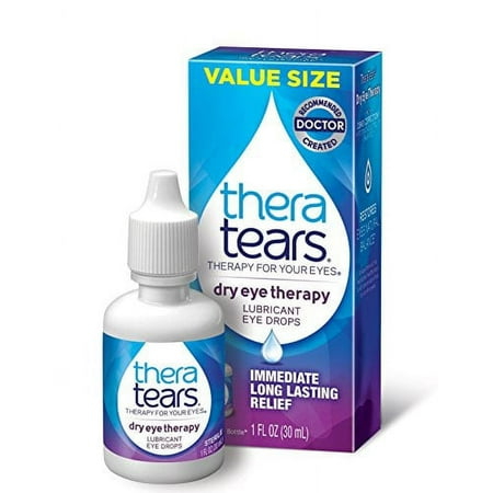 TheraTears Eye Drops for Dry Eyes, Dry Eye Therapy Lubricant Eyedrops, 1FL OZ (30mL)