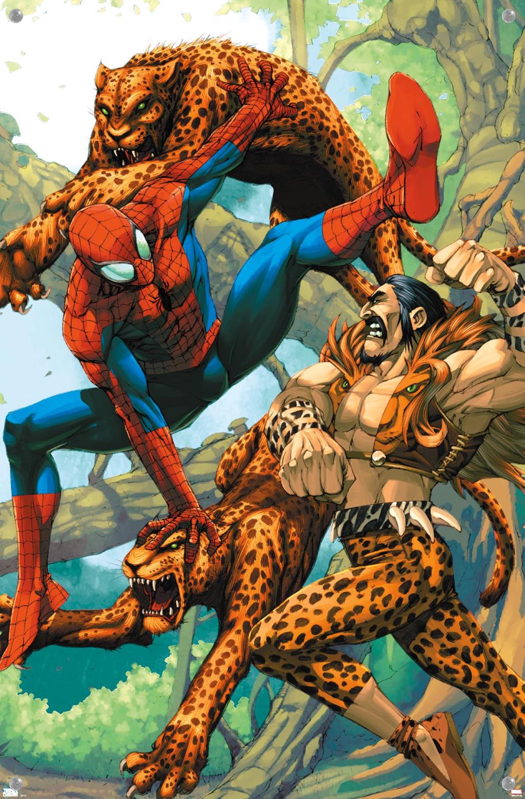 Marvel Kraven The Hunter - Marvel Age Spider-Man #14 Wall Poster with Push Pins, 14.725" x 22.375"