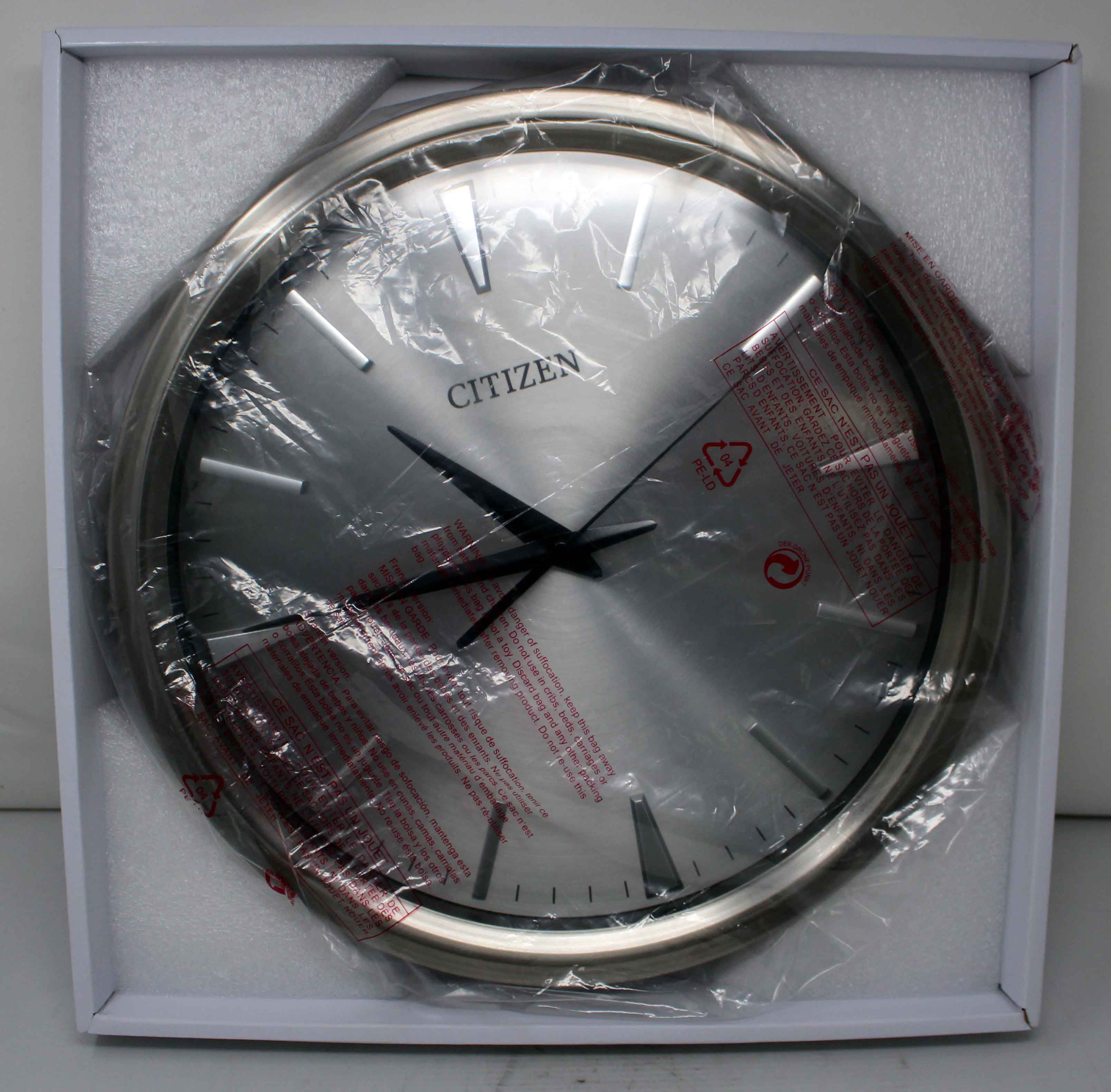 Silver-Tone Citizen CC2030 Gallery Wall Clock