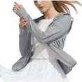 thumbnail image 2 of Purcolt Women's UPF 50+ Sun Protection Jacket Lightweight Athletic Jacket Full Zip Long Sleeve Hooded Cooling Shirts for Hiking Outdoor with Pockets & Thumbholes, 2 of 8