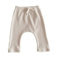 thumbnail image 3 of Jinhomg Soft Leggings for Toddler Fall Lightweight Comfy Cotton Pants Boys Girls Ankle Length Comfortable Pants White 3Y, 3 of 6