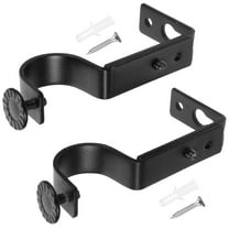 CTIRCHIU Set of 2 Adjustable Metal Curtain Rod Brackets for Wall Mounting in Bedroom