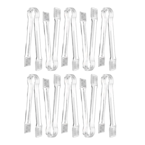 Plastic Serving Tongs 2025 New Disposable Plastic Tongs Kitchen Small Serving Utensils For Buffet Salad Barbecue Ice 6.3 Inches,1 Clip