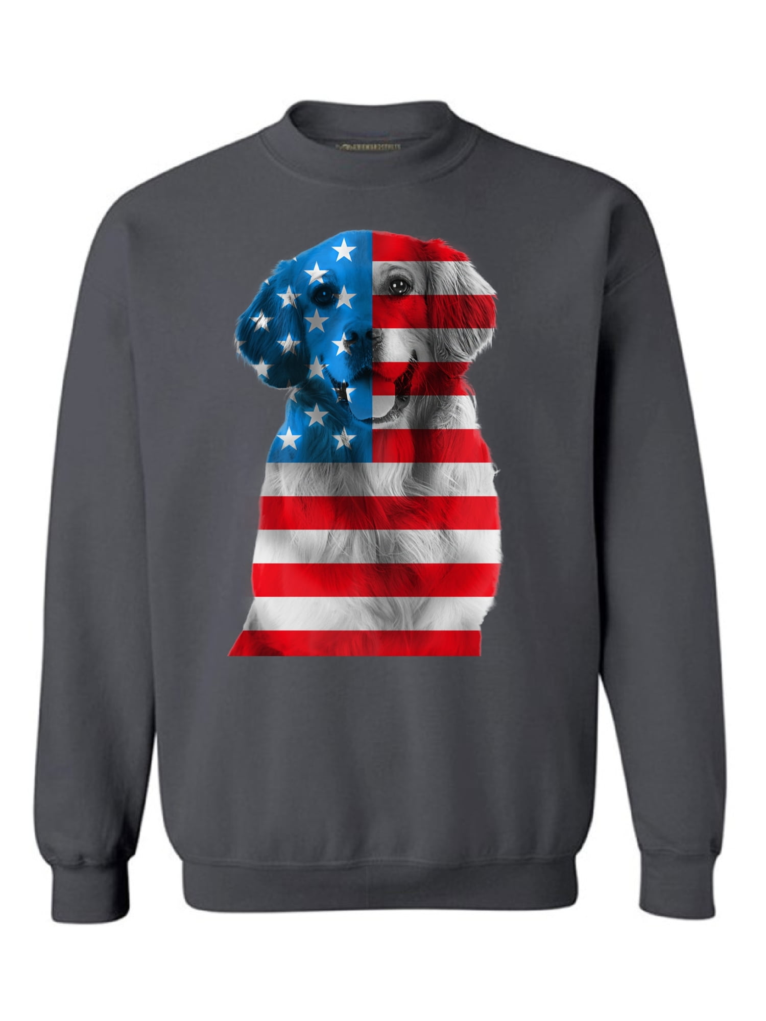 Awkward Styles Unisex USA Flag Golden Retriever Hoodie Hooded Sweatshirt Independence Day Gift