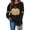 Black, variant on Enjoytime Women's Sweatshirt Halloween Pumpkin Print Long Sleeve Pullover Top Fall Fashion Lightweight Casual Sweatshirts