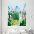 thumbnail image 1 of Nature Tapestry, Detain Waterfall Guangxi Misty Jungle Forest Waterscape Scene Picture, Wall Hanging for Bedroom Living Room Dorm Decor, 60W X 80L Inches, Fern Green Multicolor, by Ambesonne, 1 of 2