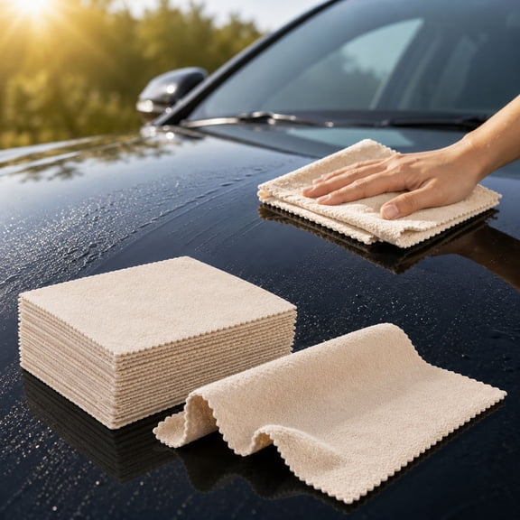 10 Pack Natural Loofah Cleaning Cloths, Reusable Absorbent Scrub Dish Towels, Multi Purpose Kitchen Car Glass Surface Non-Scratch Wiping Rags