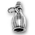 thumbnail image 1 of Sterling Silver 20" 1mm Box Chain 3D Chianti Fiasco Wine Bottle Pendant Necklace, 1 of 2