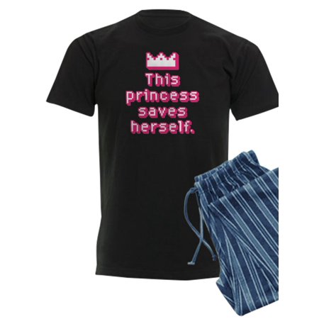 

CafePress - This Princess Saves Herself - Men s Dark Pajamas