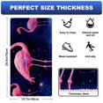 Kitchen Mat Cushioned Anti Fatigue, Pink Starry Flamingo Cushioned