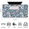thumbnail image 5 of Long Mouse Pads for Desk,Pioneer Flower Floral Print Pattern Desk Mats on Top Of Desks, Desk Mouse Pad Extra Large with 3mm Non-Slip Base and Stitched Edge for Gaming,Office,Work,Home 47.3"x23.6", 5 of 6
