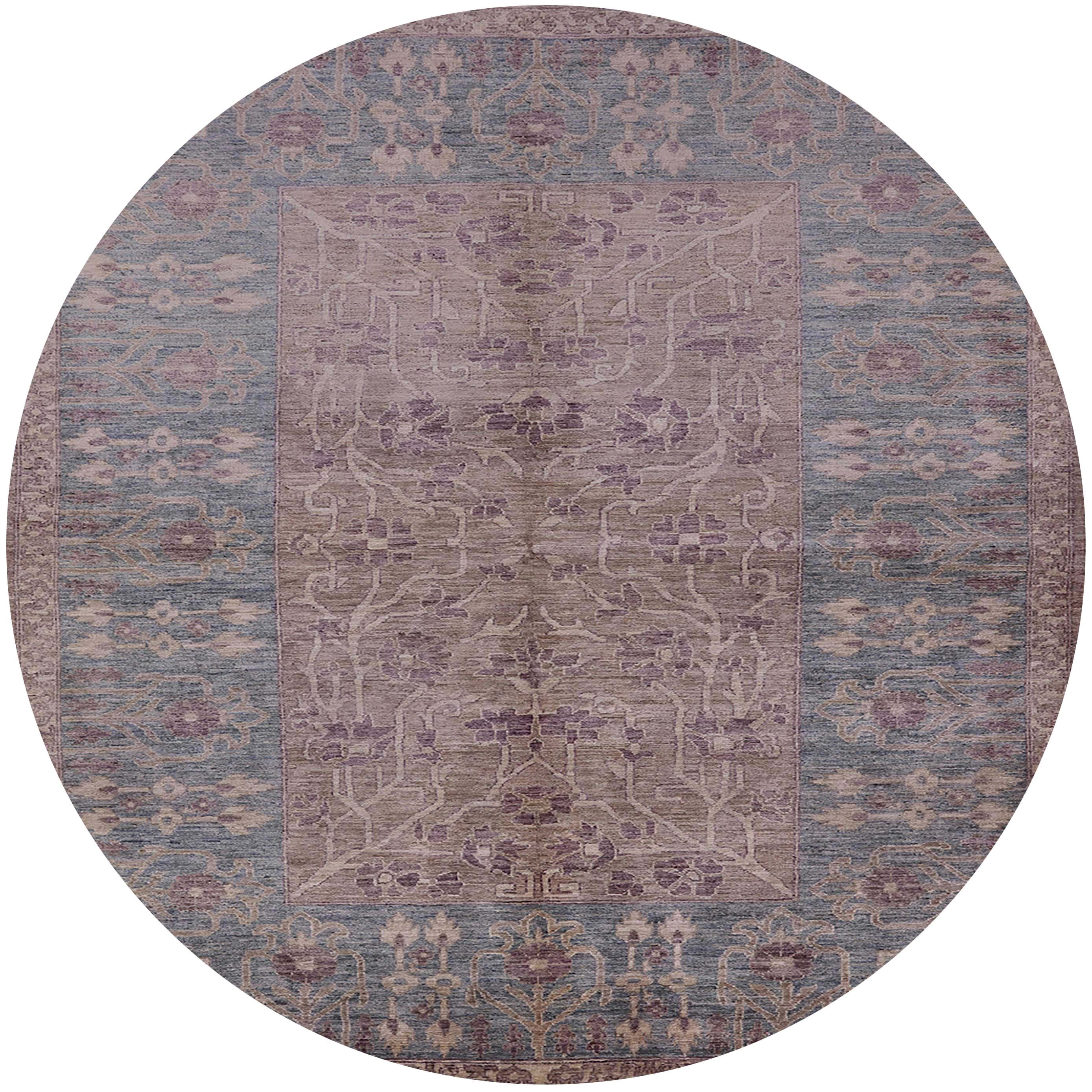 Purple Roung Rug Ahgly Company Indoor Round Mid-Century Modern Purple Oriental Area Rugs ...