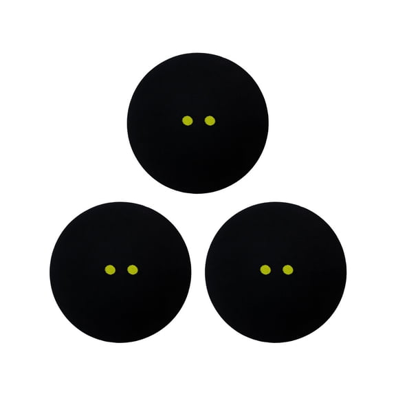 Wosthever Relleno rápido de inerte - Pelotas de goma de baja velocidad con puntos amarillos Pelotas de squash profesionales Tenis Doble punto amarillo