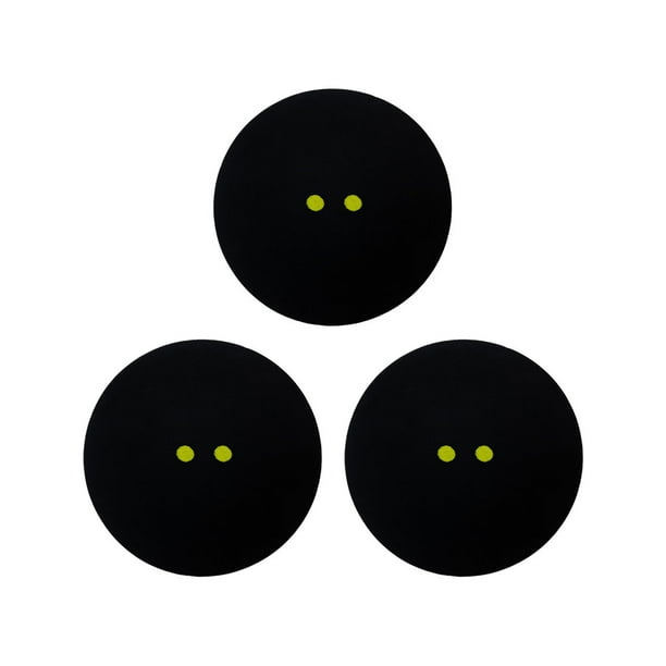 Greeniant Pelotas de squash profesionales: el relleno de inerte de caucho resistente y duradero es rápido Tenis Doble punto amarillo