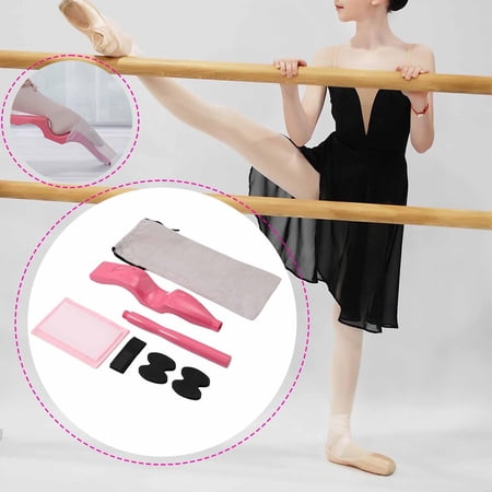 koolsoo Ballet Foot Stretcher Set with Toe Strengthener Arch Enhancer Ergonomic Rubber Sleeve Resistance Band Storage Bag Suitable for Dance Accessories Gift