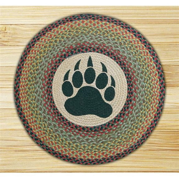 Earth Rugs 66-081BP Bear Paw Round Patch
