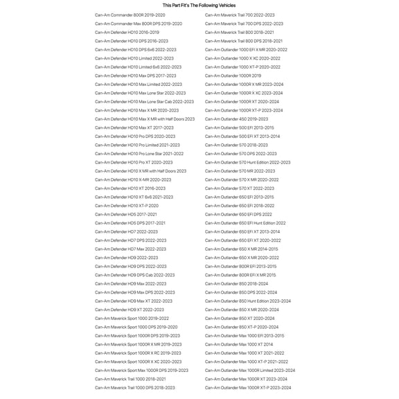 Tusk UHMW HD Bushing 4-Pack for Can-Am Maverick Sport Max 1000R DPS 2019-2023