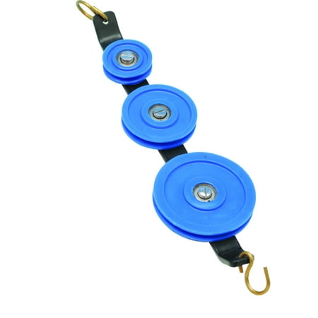 Low Pulley - Eisco Labs Plastic Pulley, Low Friction, Triple in Tandem, 25, 38, 50mm dia.