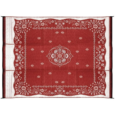 Camco 9 X 12 Reversible Rv Outdoor Mat Camping Mat Burgundy