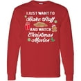 thumbnail image 3 of Inktastic I Just Want to Bake Stuff and Watch Christmas Movies Long Sleeve T-Shirt, 3 of 5