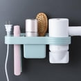 thumbnail image 4 of Estante de almacenamiento para rizador de pelo, soporte para secador de pelo, organizador de baño, peine, montaje en pared, 4 of 4