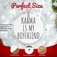 thumbnail image 2 of Karma Is My BF Ceramic Ornament - Cute Pop Star Singer Song Lyric Girl Gift - 3 Inch Christmas Tree Round Ornament - Xmas Holiday Decor - String Included - ORN0017, 2 of 5