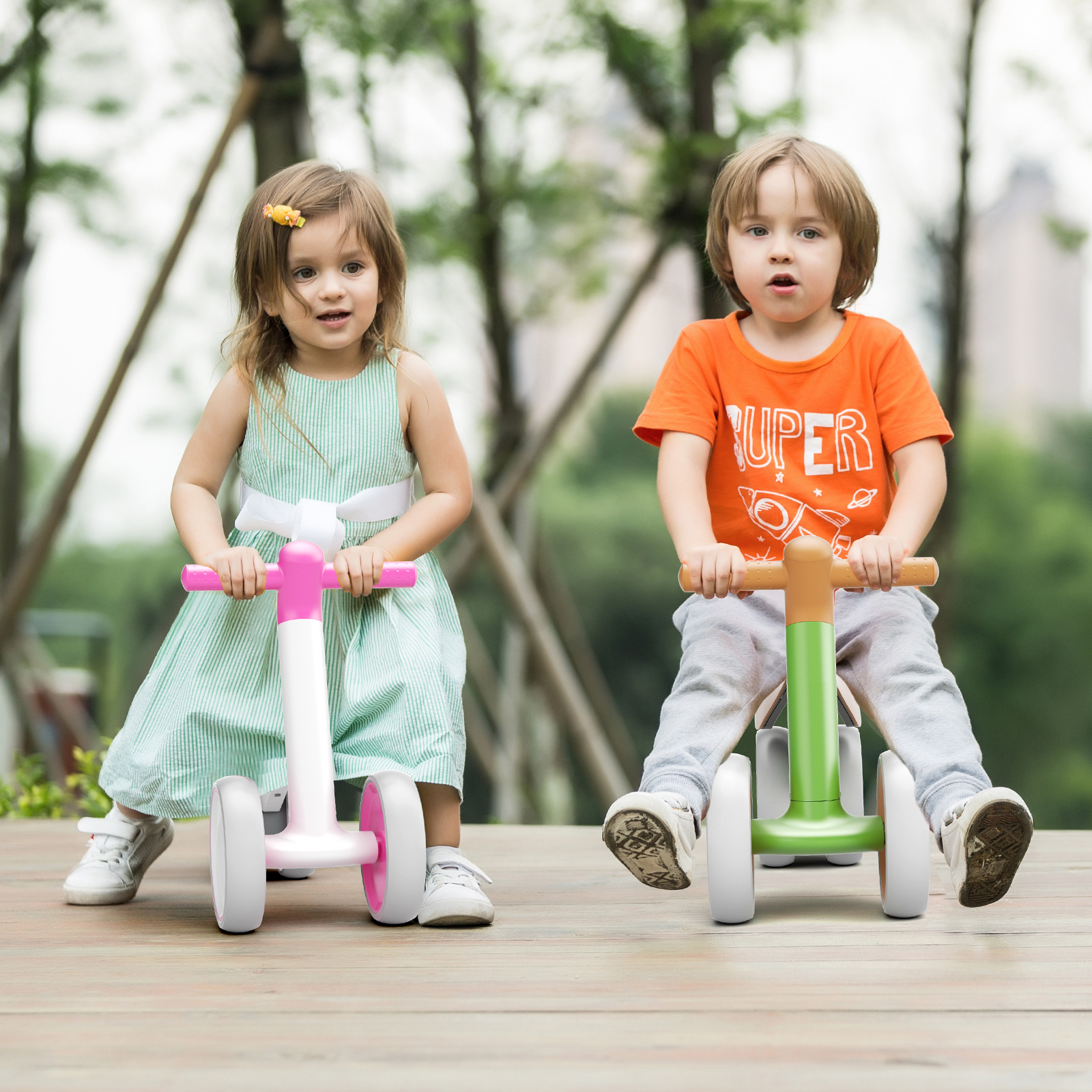 Korimefa Baby Balance Bike, White photo 6