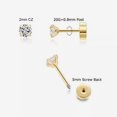 thumbnail image 5 of Tornillo Aretes Pendientes SV (2 Mm), 5 of 5