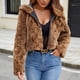 thumbnail image 1 of Chaqueta de abrigo cálida con capucha y estampado de invierno para mujer, 1 of 9