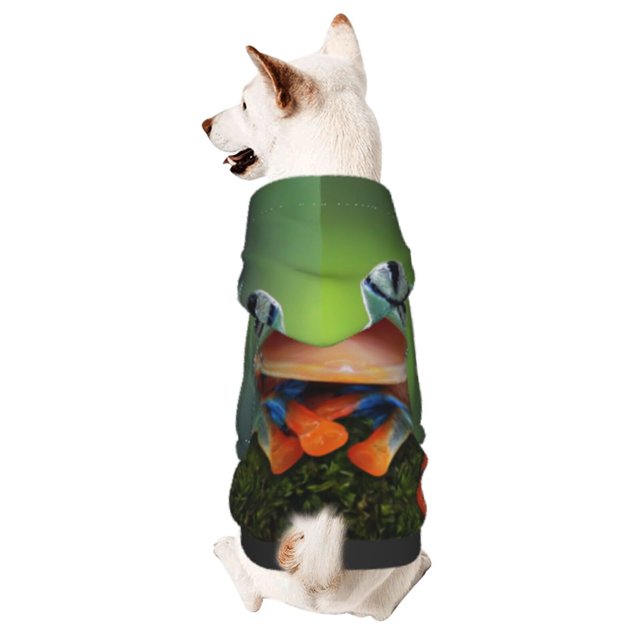 Balery Tree Frog Sudadera con Capucha para Perros Pequeños – Ropa para Mascotas, Disfraz para Perros y Gatos, Ideal para Fiestas y Cosplay-Large
