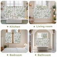thumbnail image 6 of Farmhouse Spring Tier Curtains, Sage Green Fruit Plant Leaf Flower Light Filtering Kitchen Curtains, 2Pcs Rod Pocket Half Window Treatments Panels for Sink Cafe Cabinet Basement 27.5x45 Inches, 6 of 9