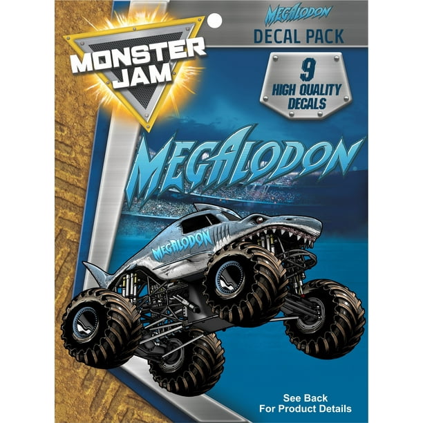 Monster Jam Megalodon Decal Pack Set of 9 Monster Truck Vinyl Stickers