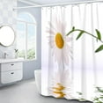 thumbnail image 2 of Daisy Shower Curtain, Farmhouse Floral Shower Curtain Set, Rustic White Flower Shower Curtains for Bathroom, Waterproof Fabric with 12 Hooks, 72 x 72 Inches, 2 of 6