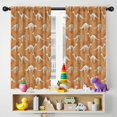 thumbnail image 5 of Blackout Kids Curtains,Brown Cartoon Dinosaurs Skeletons Pattern Childrens Insulated Curtains Set Of 2,Bedroom Essentials,Toddler Room Decor 42"x54", 5 of 5