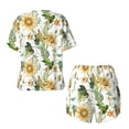 thumbnail image 5 of Lsque Watercolor Bright Sunflowers Women's Short-Sleeved Pajama Set - 2 Piece Soft and Lightweight Sleepwear Set-3X-Large, 5 of 9