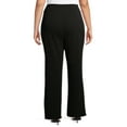 thumbnail image 3 of Heart N' Crush Plus Size Solid Wide Leg Pants with Foldover Waist, 3 of 6