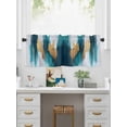 thumbnail image 5 of Valances for Windows Abstract Art Rod Pocket Cafe Window Treatments Valance Curtains for Kitchen Bathroom Laundry Basement Windows 60"x14", 5 of 9