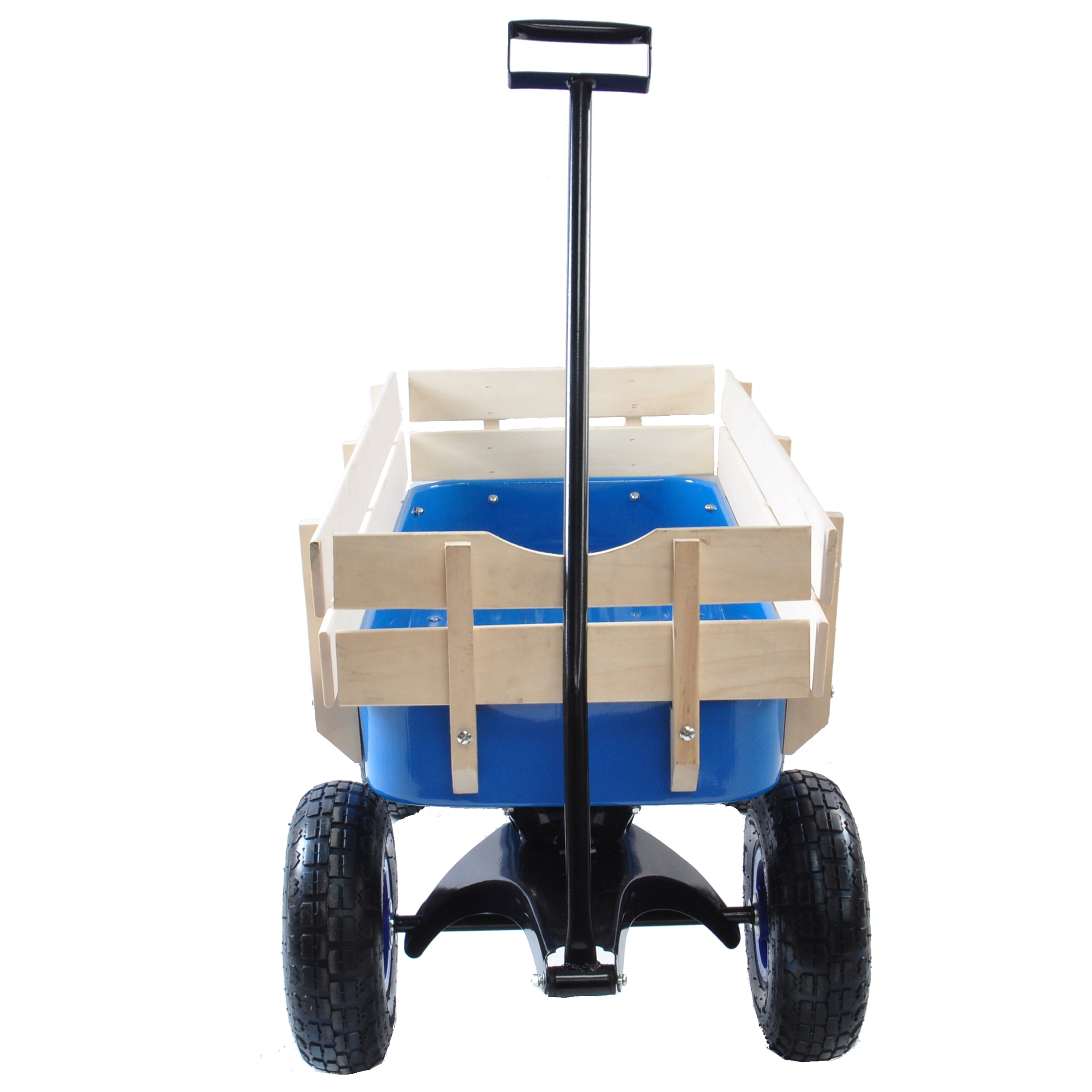 Aukfa Outdoor Wagon Cart for Kids - Beach Wagon Utility Cart with Air Tires - Blue