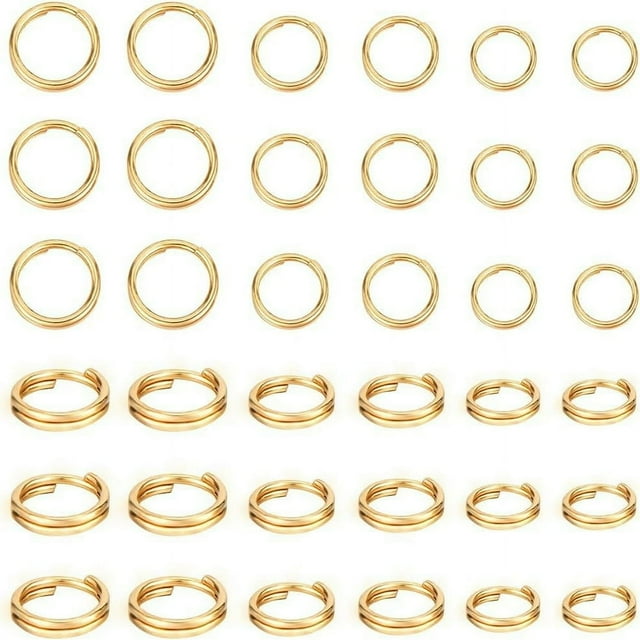 HLONK 1000Pcs 304 Stainless Steel Split Rings Double Loops Jump Rings Stainless Steel Color 24 Gauge 5x1mm Inner Diameter 3.8mm Single Wire 0.5mm