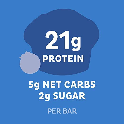 Quest Protein Bar, 20g Protein, Blueberry Muffin, Gluten Free, 12 Count