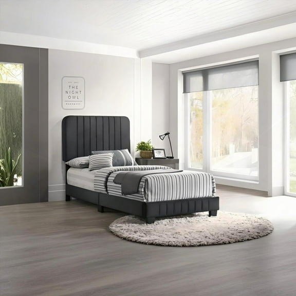 Black Twin Bed Offering Underneath Storage Space