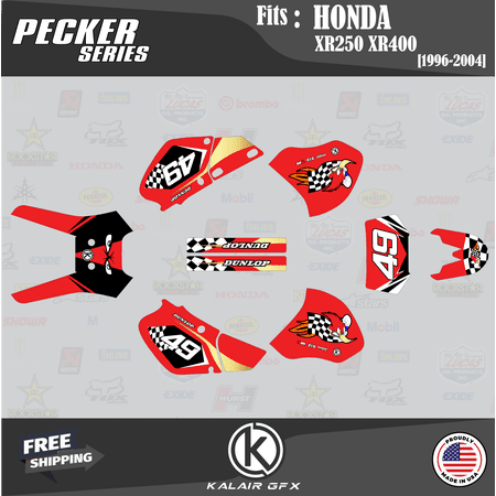 Kalair GFX Graphics Kit for Honda XR250 and XR400 (1996-2004) Pecker Series Kalair GFX Graphics Kit for Honda XR250 and XR400 (1996-2004) Pecker Series