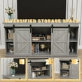 thumbnail image 6 of Vineego 58 inch Farmhouse TV Stand and Entertainment Center for Televisions,with Sliding Barn Doors and Storage Cabinets,Gray, 6 of 8